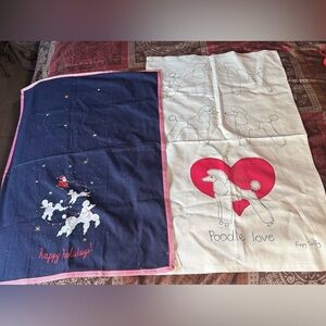 Anthropologie Retired Poodle Towels Louise Pretzel Poppy Treffry Poodle Love NWT